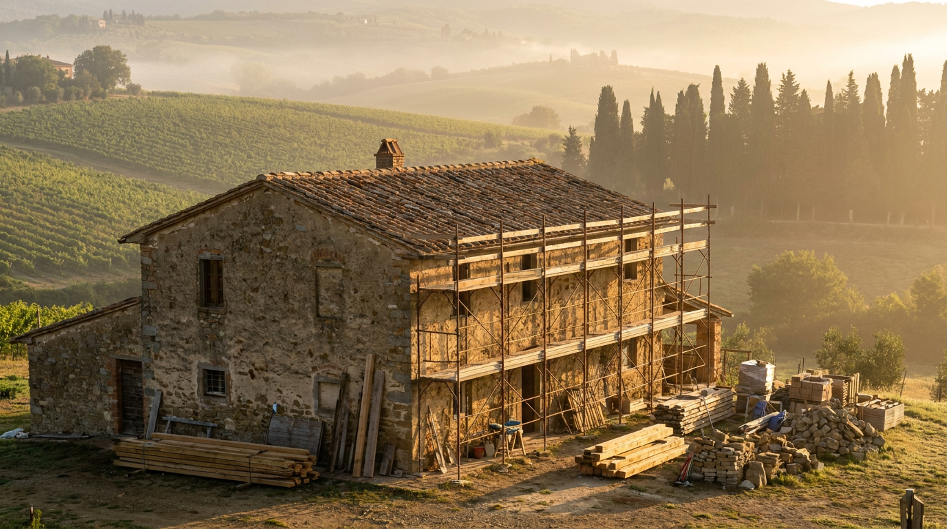 Permessi e Soprintendenza: restaurare un casale in Toscana