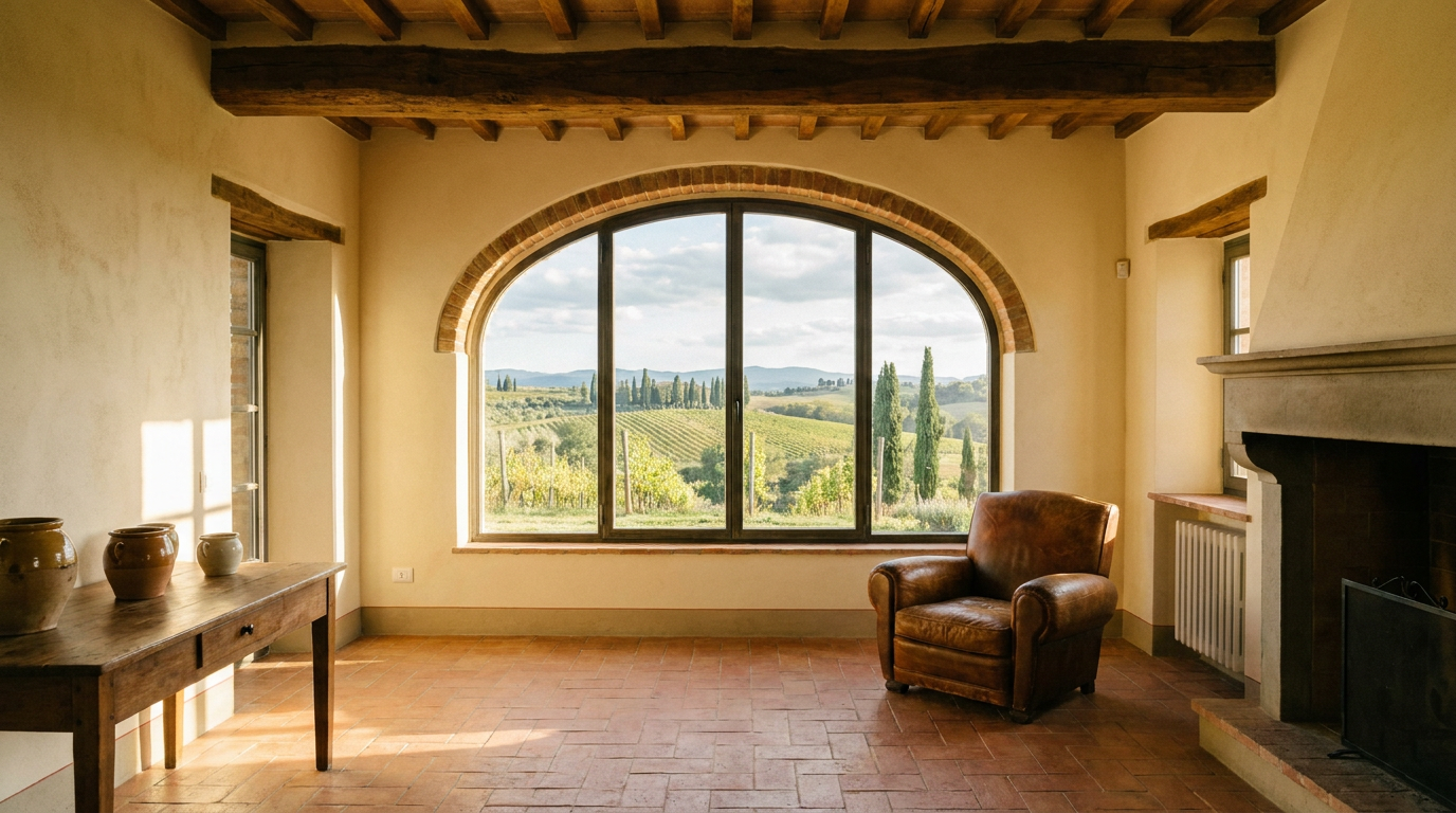 Pietra, cotto e calce: l’anima dei casali toscani