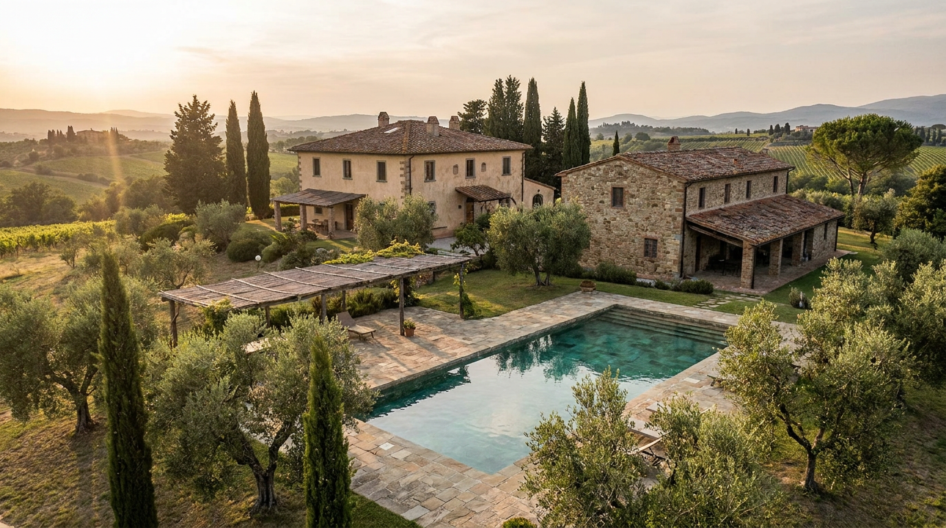 Piscine e outdoor nelle ville toscane: regole e soluzioni
